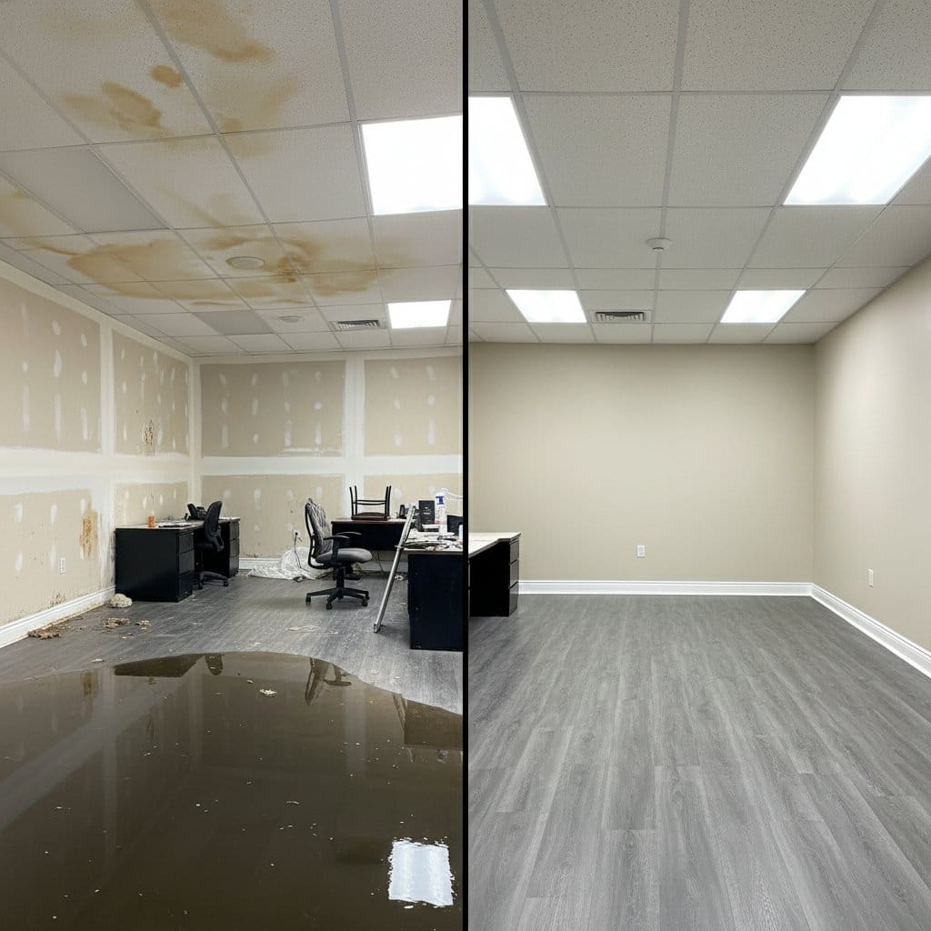 Structural Drying & Dehumidification restoration β commercial office space of commercial property in Hackensack, NJ