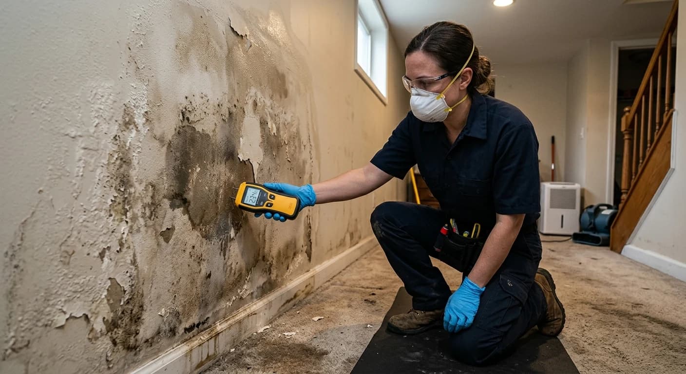 Professional water damage restoration work - How can you use your senses to detect water damage?